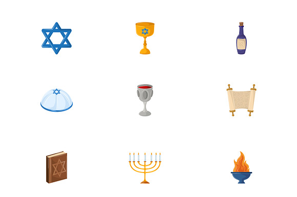 Jewish Exodus Symbols Set preview 2