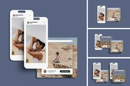 Social Media Post mockup, an iPhone Mockup by Twins_studio