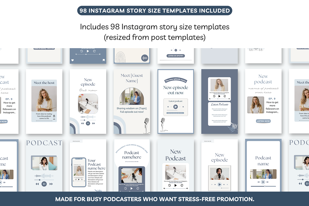 Podcast Canva Instagram templates preview 6
