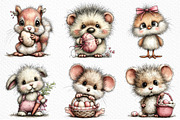 Whimsical Easter Animals Clipart PNG, an Illustration by Craft Nest (Thumbnail 3 of 11)