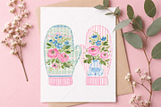 Watercolor Christmas Clipart Bundle, a Seasonal Illustration by Canvas Craft (Thumbnail 10 of 10)