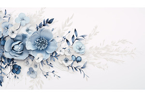 wedding dusty blue floral ai, a Background Photo by pikepicture