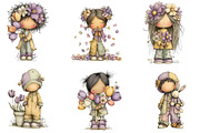 whimsical easter kids, an Illustration by CreationArt (Thumbnail 3 of 6)