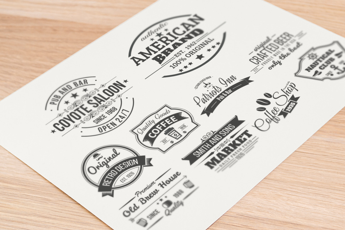 10 Retro Labels And Badges, a Branding & Logo Template by Arys Design (Photo 3 of 5)