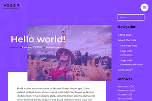 Houdini: Colorful WordPress Theme