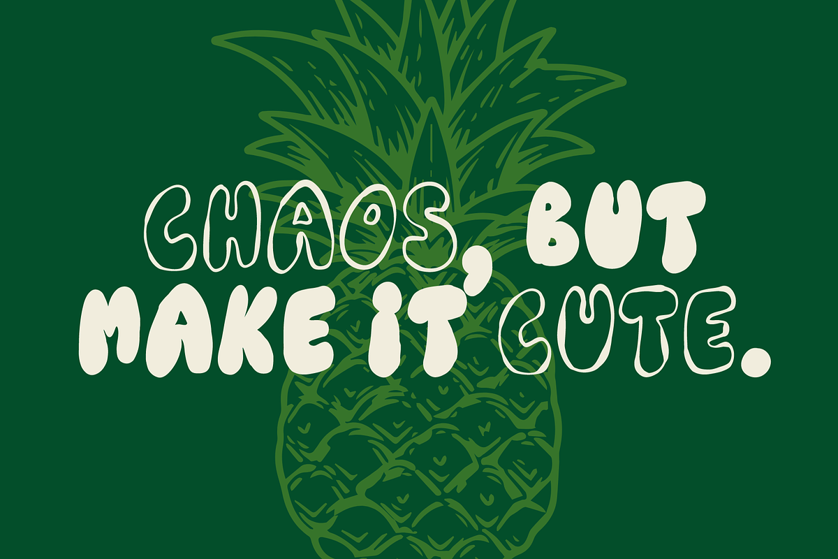 Retro Chunky Bold Bubble Font, a Handwritten Font by Nonceni (Photo 4 of 10)