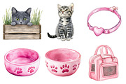 Watercolor Cat Mom Clip Art, an Illustration by CitraGraphics (Thumbnail 4 of 5)