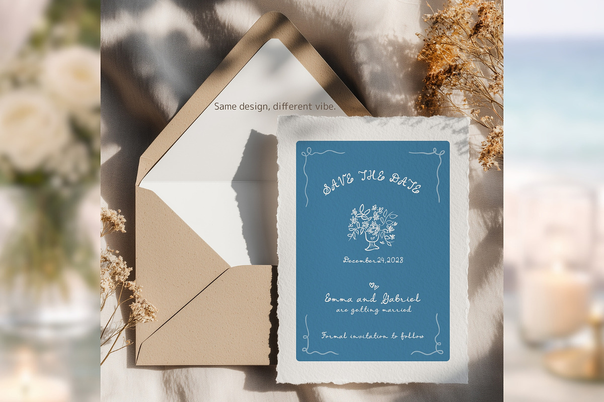Hand Drawn Save the Date bd001, an Invitation Template by TyphoonStudio (Photo 4 of 9)