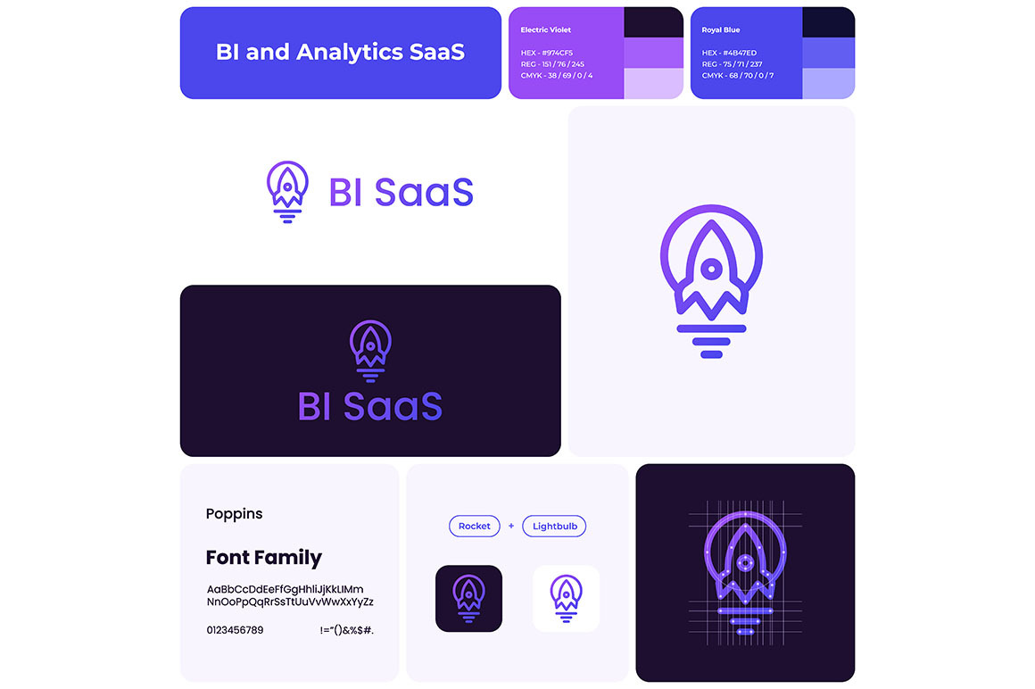 BI and Analytics SaaS business logo, a Technology Illustration by IMG ...