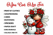 Whimsical Christmas Fairy Clipart, a Seasonal Illustration by fashionaddict (Thumbnail 6 of 7)