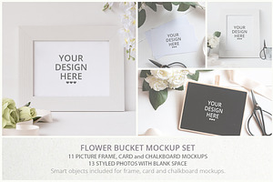 Flower Bucket Mockup Bundle