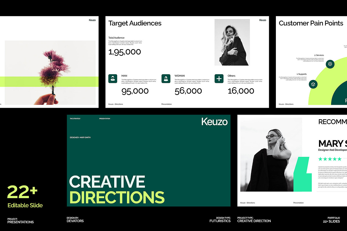 Keuzo - Creative Direction Template, a Presentation Template by Devators (Photo 1 of 5)