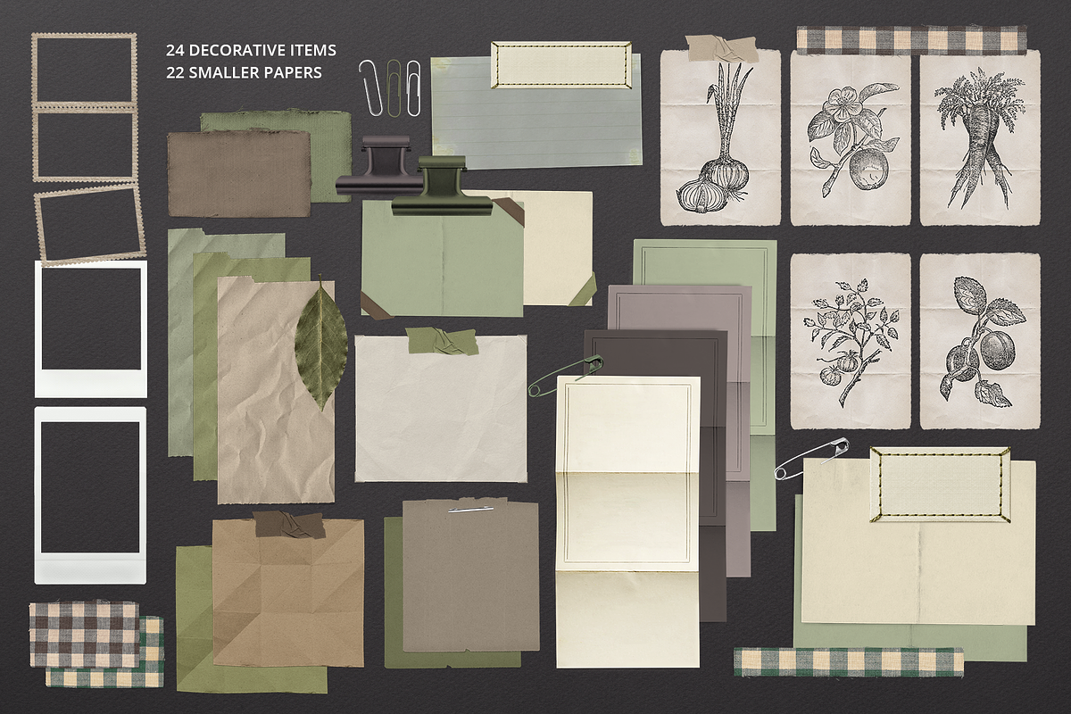 Buni's Heirloom Cookbook Collage Kit, an Object Graphic by Moon Starer Studio (Photo 6 of 10)