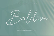 Baldive - a Signature Monoline Font, a Script Font by Balpirick Studio (Thumbnail 1 of 8)