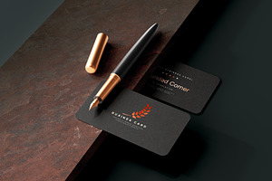 Rounded Corner Business Card Mockups