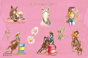 Rodeo Girls, Cowgirl Clip Art