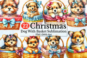 Watercolor Puppy Dog With Basket Cl, a Seasonal Illustration by Rose Art (Thumbnail 1 of 3)