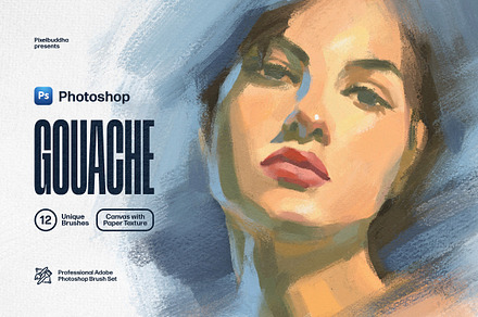 Photoshop Gouache Brushes Collection, a Brush Add-On by pixelbuddha.net