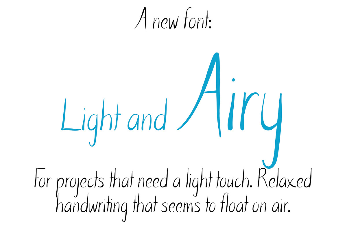 Font Light And Airy Handwriting Air, a Sans Serif Font by PageLightStudios (Photo 2 of 6)