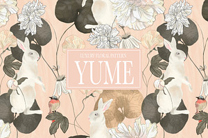 Yume, Luxury Floral Bunny Pattern