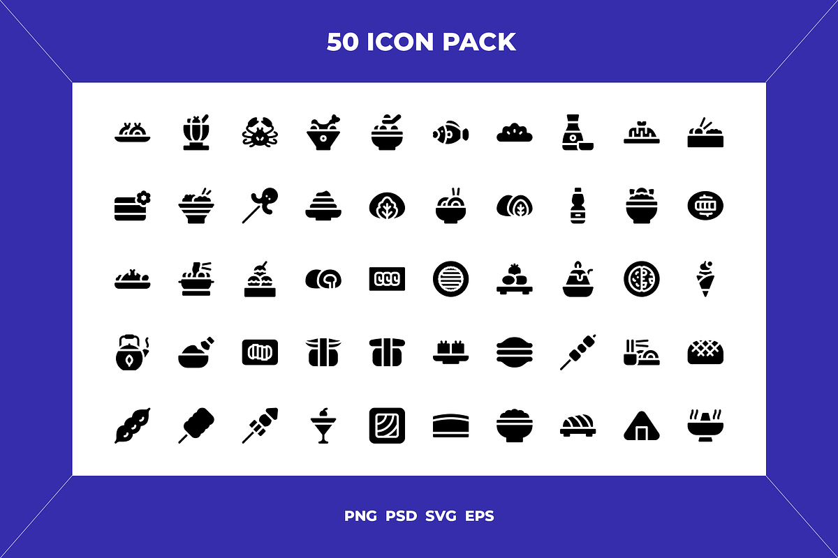 Japanese food icons, an Outline Icon by Wencory (Photo 1 of 2)