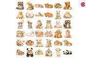 Spring Meadow Animals Clipart, an Animal Illustration by C-Kav (Thumbnail 14 of 14)