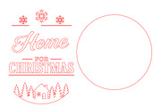 Home For Christmas Door Hanger SVG, an Object Graphic by Libby Wishes (Thumbnail 4 of 4)