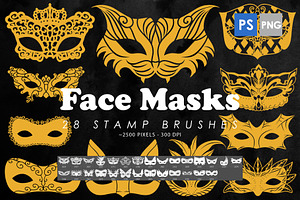 Facial Masks Photoshop Stamp Brushes