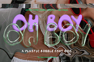 Plastic Bubble Font Duo 3D