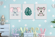 Little jungle watercolor clip art, an Animal Illustration by ekossa_art (Thumbnail 4 of 7)