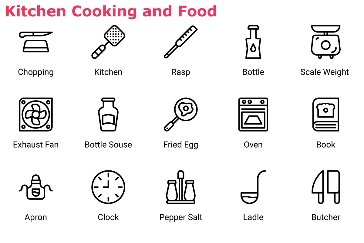 Kitchen Cooking and Food, an Outline Icon by Color Cubes (Photo 4 of 8)