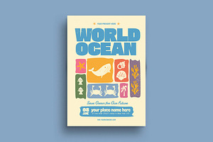 Ocean World Day Flyer, a Flyer Template by megarez