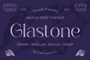 Glastone Vintage, a Serif Font by Craft Supply Co. (Thumbnail 1 of 8)