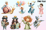 Watercolor Quirky Funny Princess, a Graphic by CitraGraphics (Thumbnail 3 of 4)
