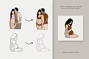 Minimalist Pregnancy Illustrations, an Illustration by Saga Design Studio (Thumbnail 5 of 6)