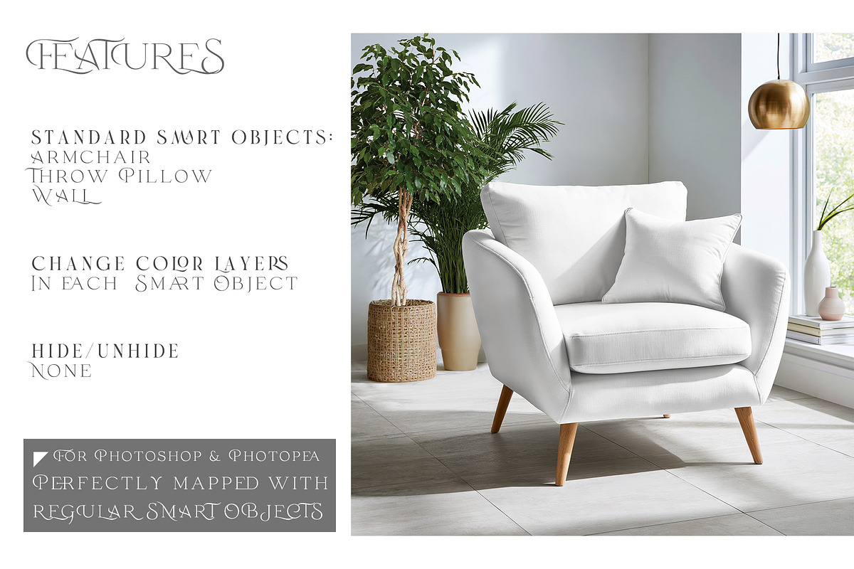 Armchair Upholstery Mockup, a Household Mockup by mock-ups (Photo 2 of 12)