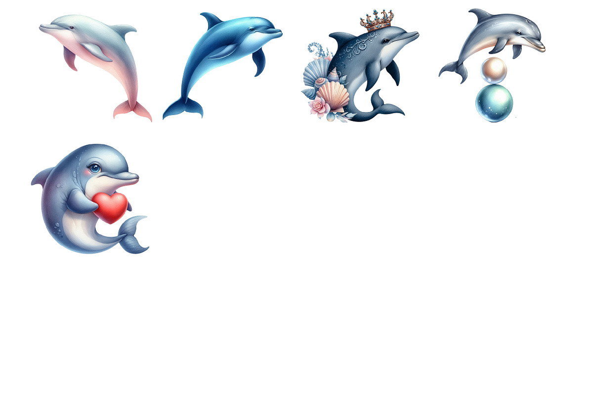 Dolphin Clipart, an Illustration by Design Market (Photo 4 of 4)