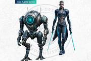 Galactic Vanguard Character Cliparts, a Person Illustration by ThatsDesignArt (Thumbnail 8 of 15)