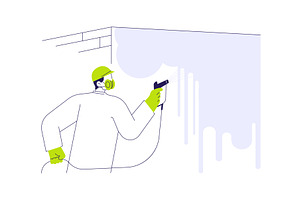 Painting walls abstract concept, an Object Illustration by Visual Generation