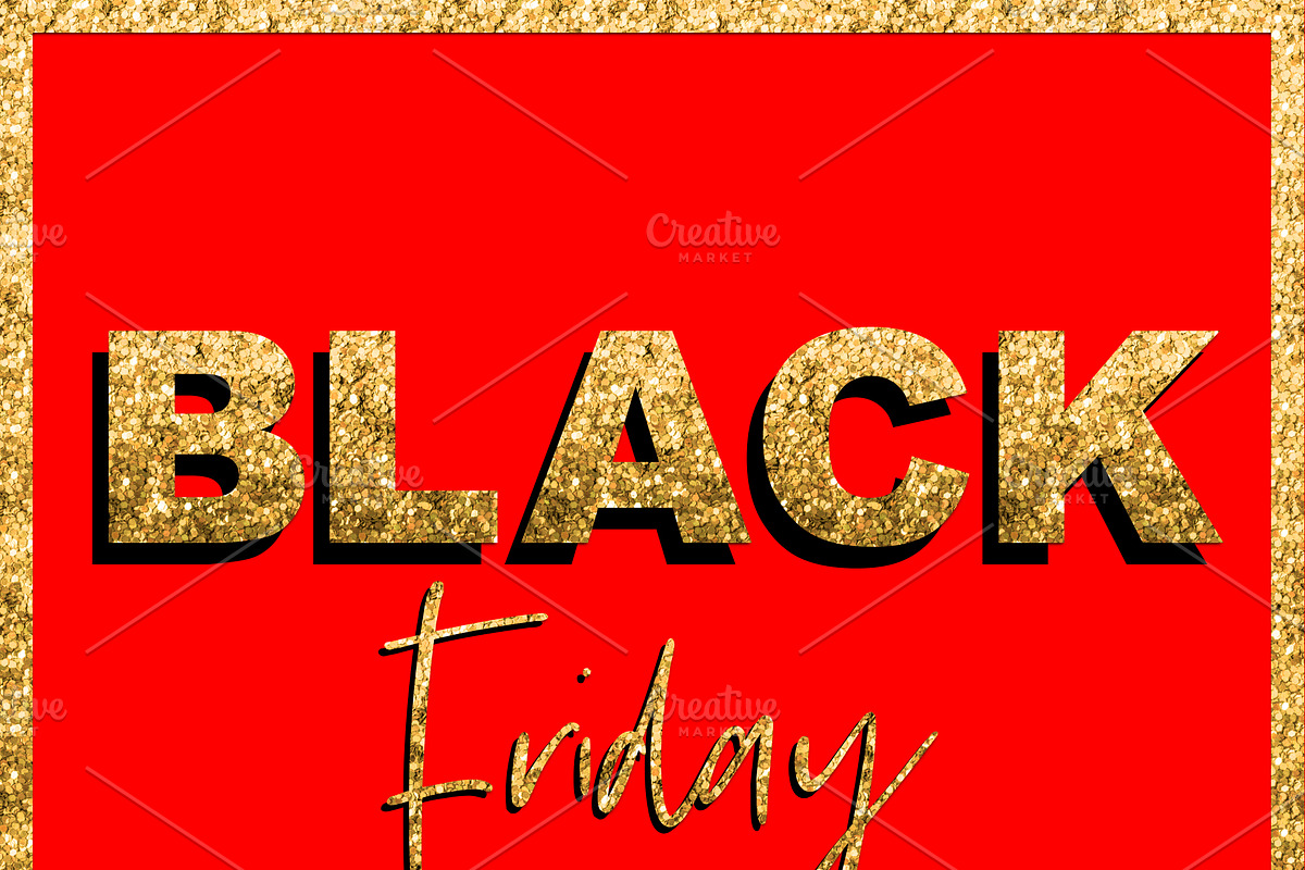 Black friday template with glitter, a Marketing Template by Love Giftery (Photo 2 of 2)