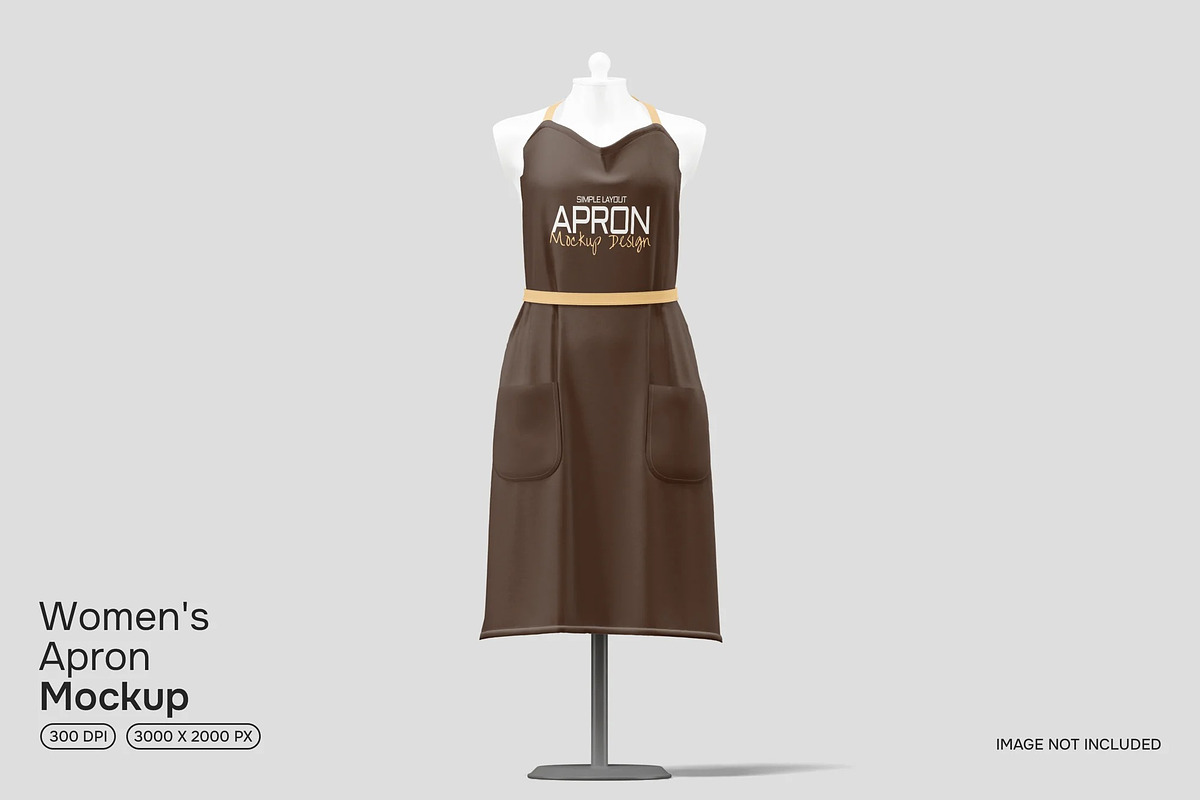 Women's Apron Mockup, a Merchandise Mockup by renderstockmarket