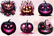 Creepy Black and Pink Halloween Pump, an Illustration by SVGArt (Thumbnail 2 of 8)