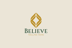 Luxury Diamond Gold Leaf Logo, a Branding & Logo Template by Signatoro