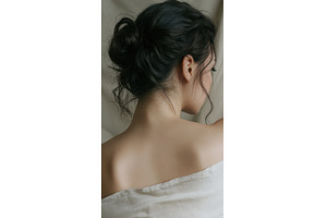 Dark-haired woman poses elegantly, a Beauty & Fashion Photo by Beautiful things
