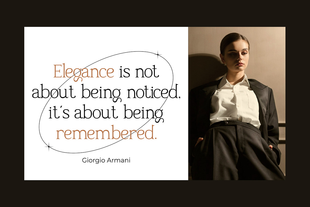 Quigaro – Elegant Serif Typeface, a Serif Font by Vadovastd (Photo 2 of 7)