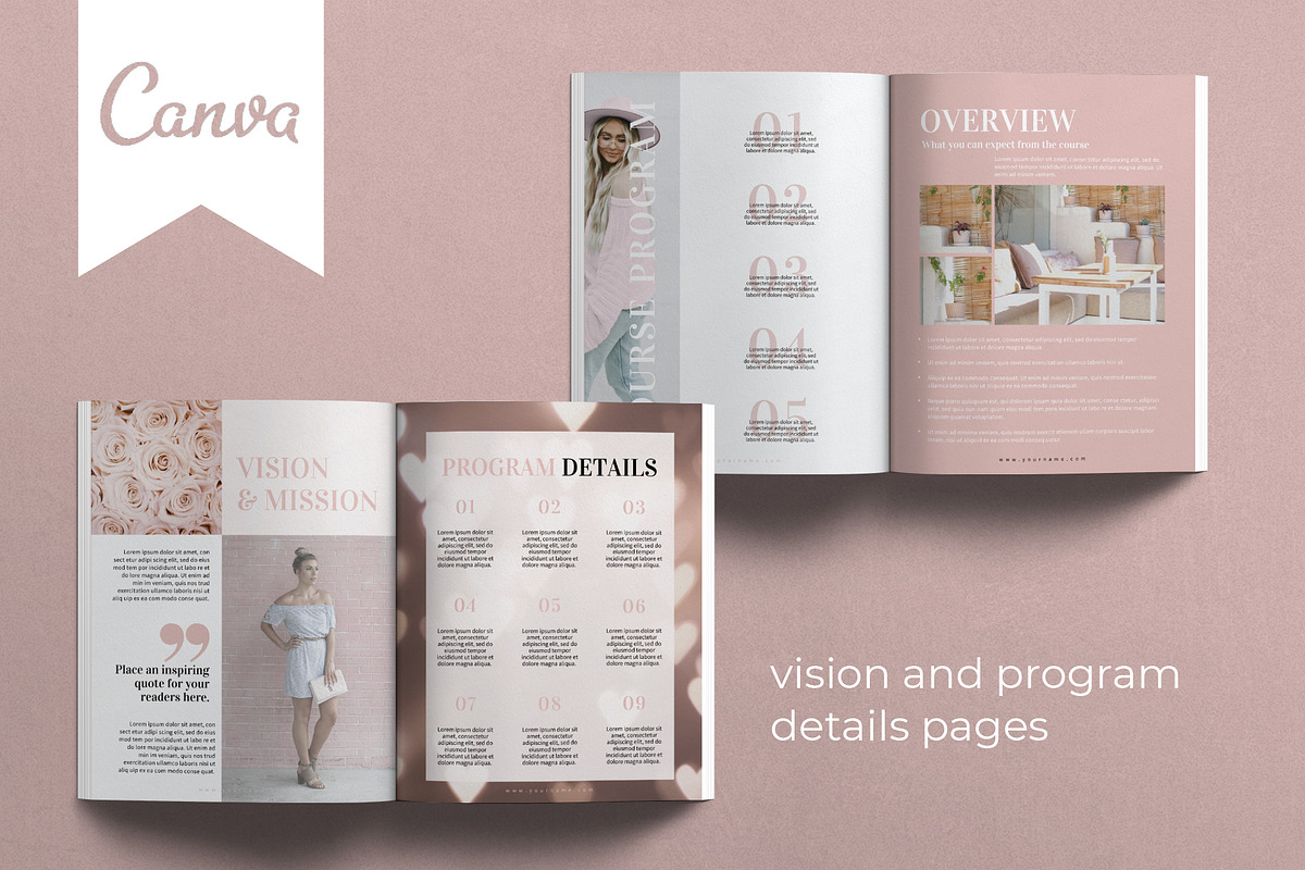 Ebook Workbook Canva Template, a Templates & Theme by Miri Campbell
