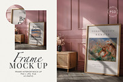 Pink Room Wall Frame Mockup, a Mockup by Paper Flowers Studio (Thumbnail 1 of 5)