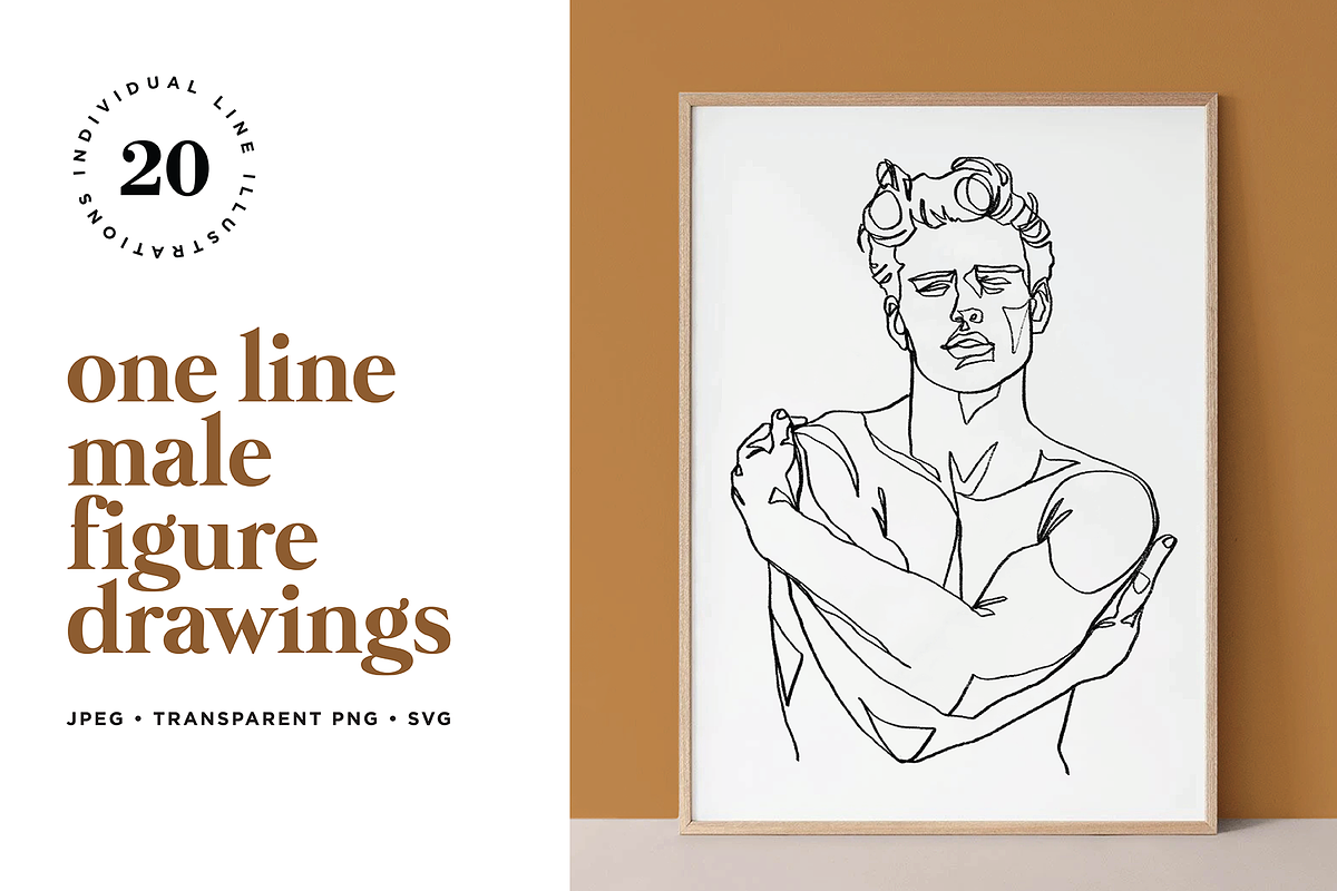 Abstract Male Figure Line Art, a Person Illustration by Rough Edges Supply Co. (Photo 1 of 8)