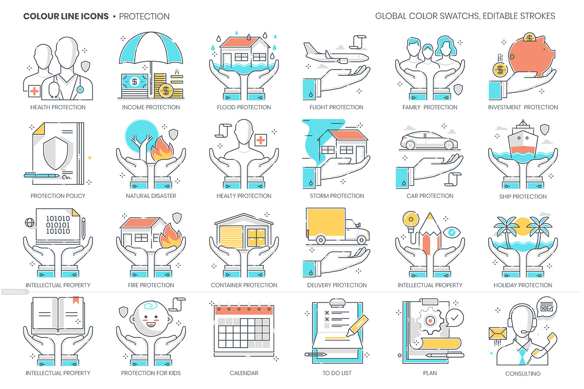 Color line icons, an Outline Icon by Howcolour (Photo 22 of 32)
