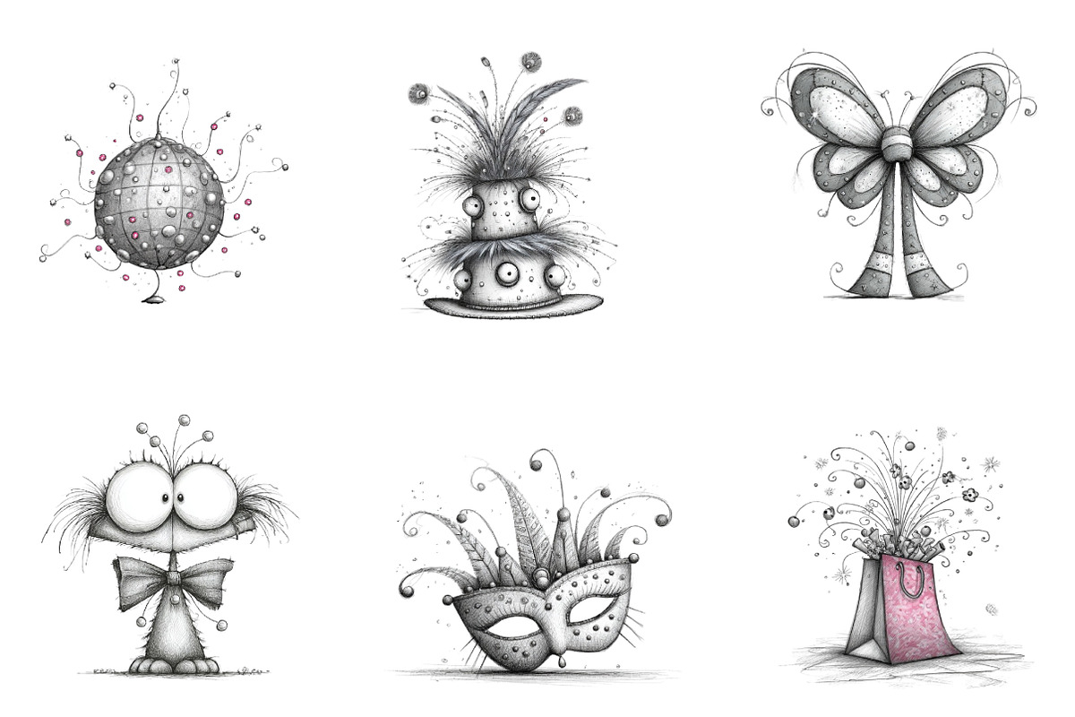 Coquette New Year's Clipart, an Illustration by designcity5 (Photo 3 of 5)